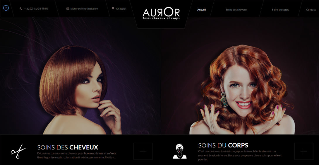 Création du site Internet Auror soins cheveux et corps