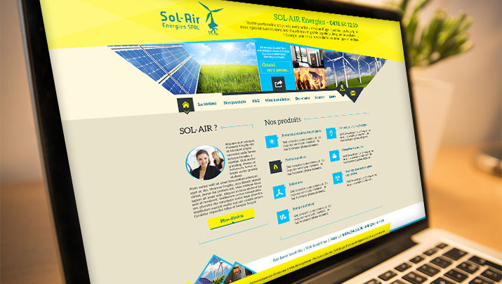 Webdesign du site Internet Solair