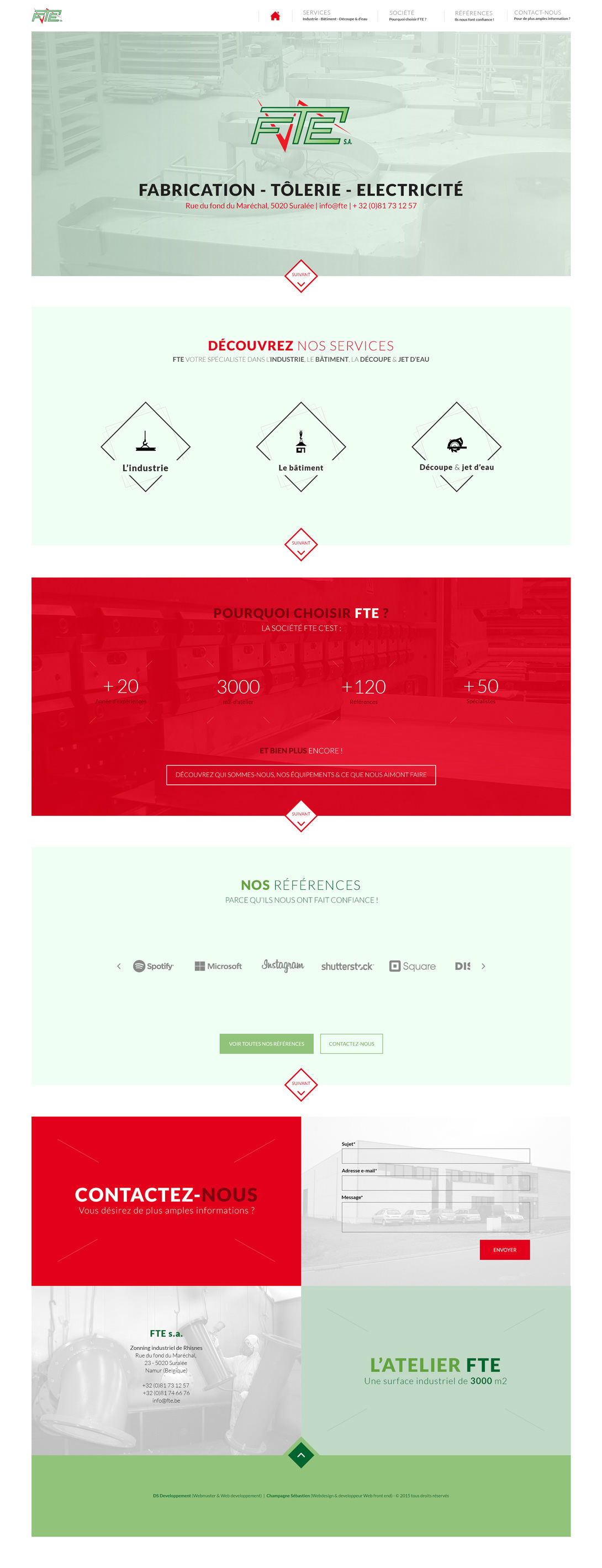 Conception web et webdesign du site Internet F.T.E.